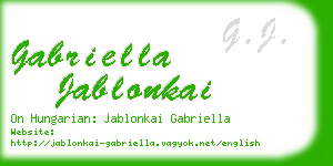 gabriella jablonkai business card